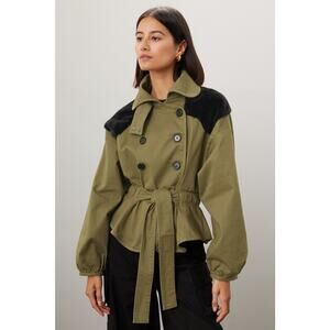Marissa Webb x RTR Faux Fur Belted Coat